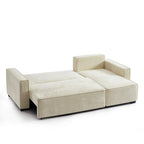 Gavi - Canapé D'Angle 4 Places - Tissu Beige