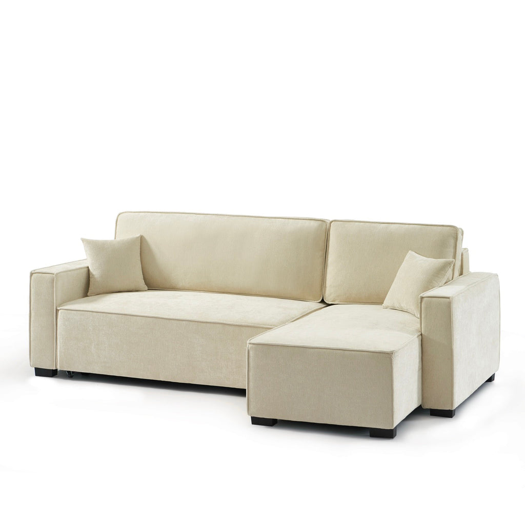 Gavi - Canapé D'Angle 4 Places - Tissu Beige