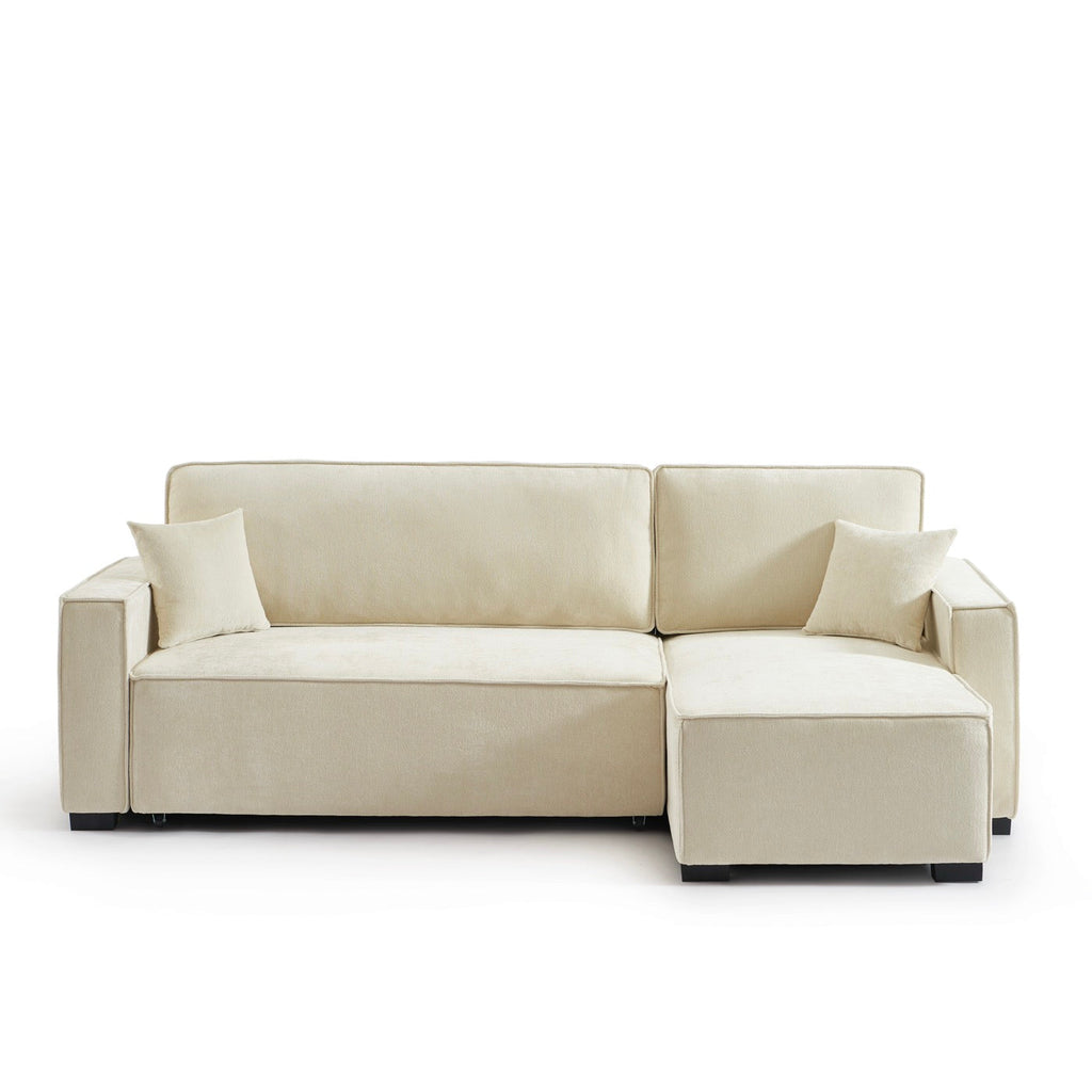 Gavi - Canapé D'Angle 4 Places - Tissu Beige