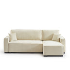 Gavi - Canapé D'Angle 4 Places - Tissu Beige