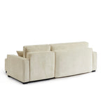 Gavi - Canapé D'Angle 4 Places - Tissu Beige