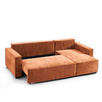 Gavi - Canapé D'Angle 4 Places - Tissu Terracotta