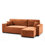 Gavi - Canapé D'Angle 4 Places - Tissu Terracotta