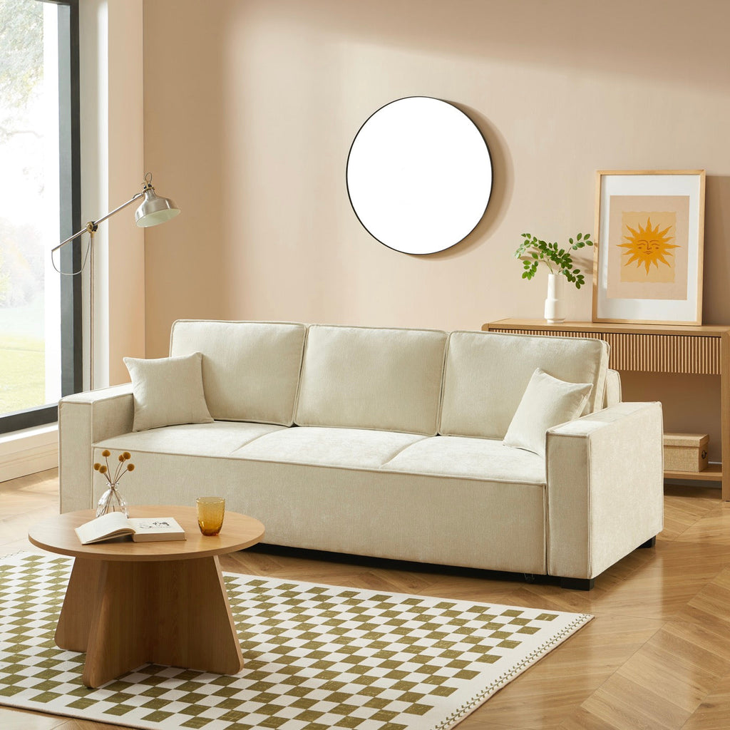 Gavi - Canapé Droit 3 Places - Tissu Beige