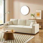 Gavi - Canapé Droit 3 Places - Tissu Beige