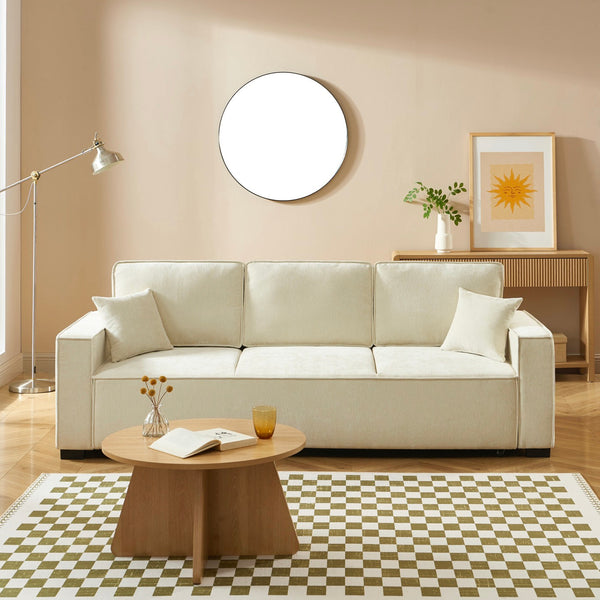 Gavi - Canapé Droit 3 Places - Tissu Beige