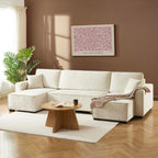 Gavi - Canapé Panoramique 6 Places - Tissu Beige