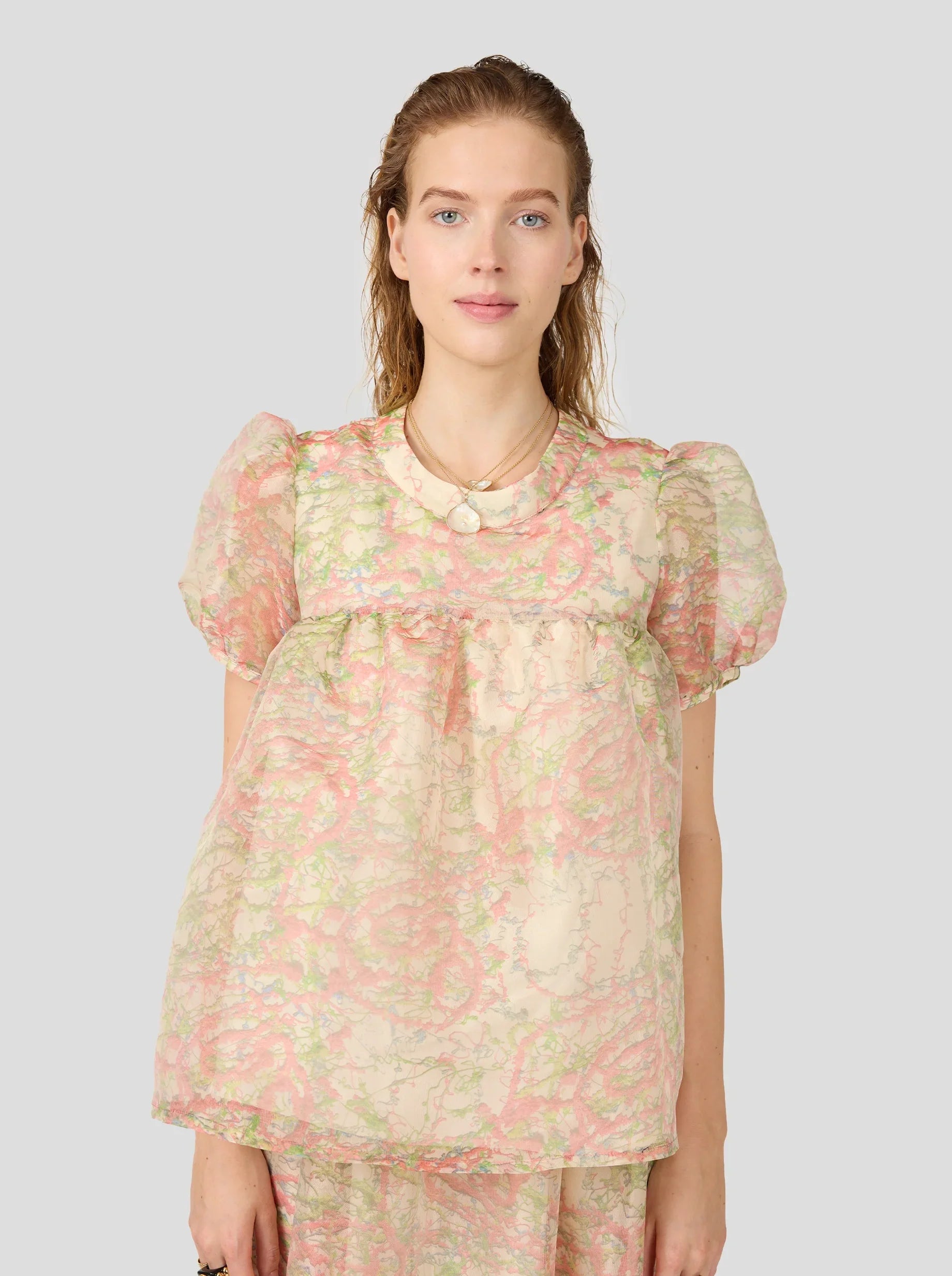 Blouse Gaya Blouse In Spray Print