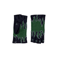 Mitaines Gemma Cuir Doublé Soie - Noir/Evergreen - Femme