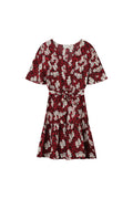 Robe Courte Giulia Burgundy