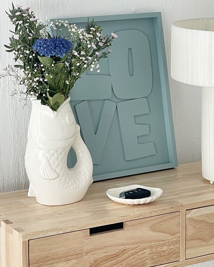 Vase Poisson En Céramique - Blanc