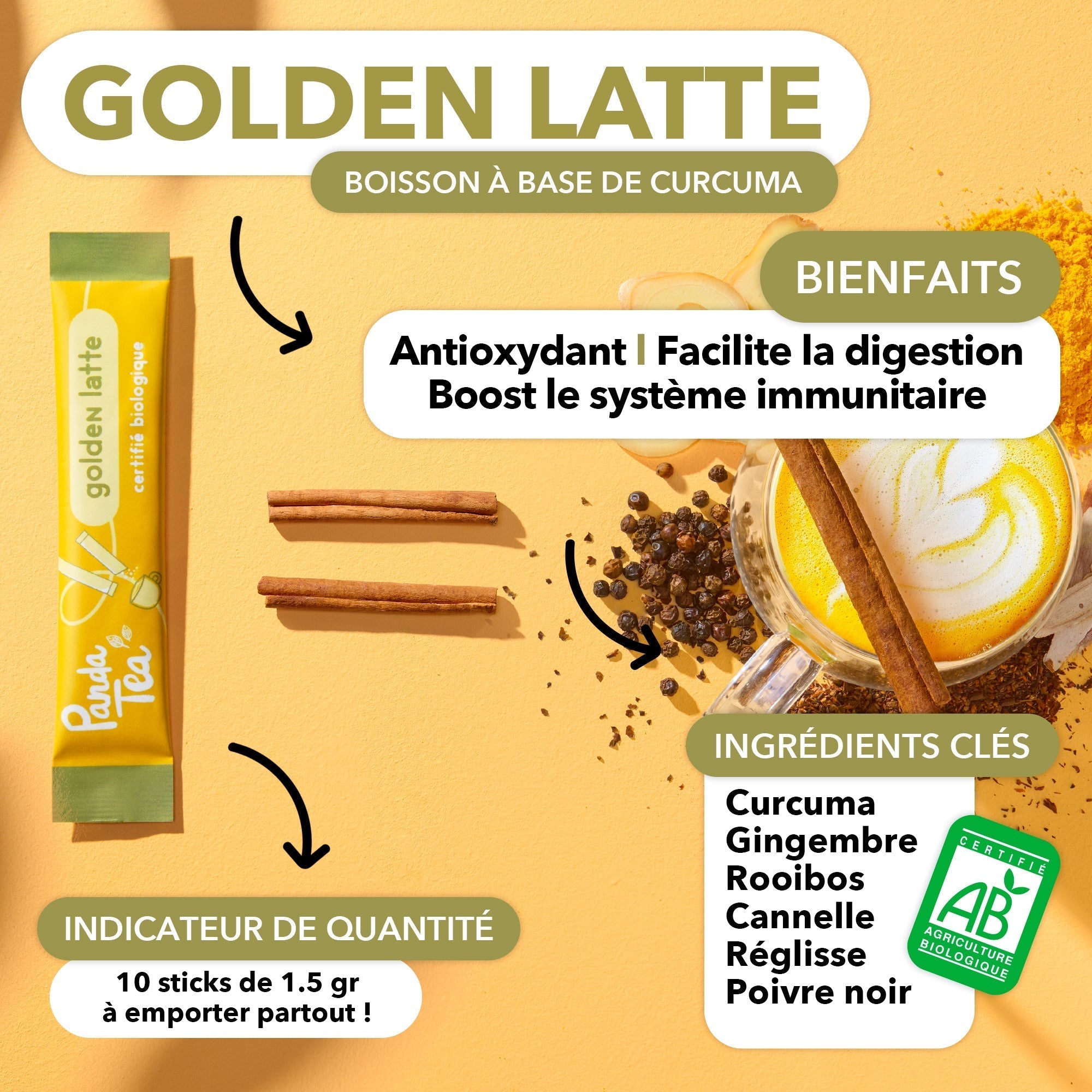 Golden Latte Bio En Sticks