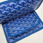 Goyard Plumet Pocket Wallet Goyardine Bleu Roi