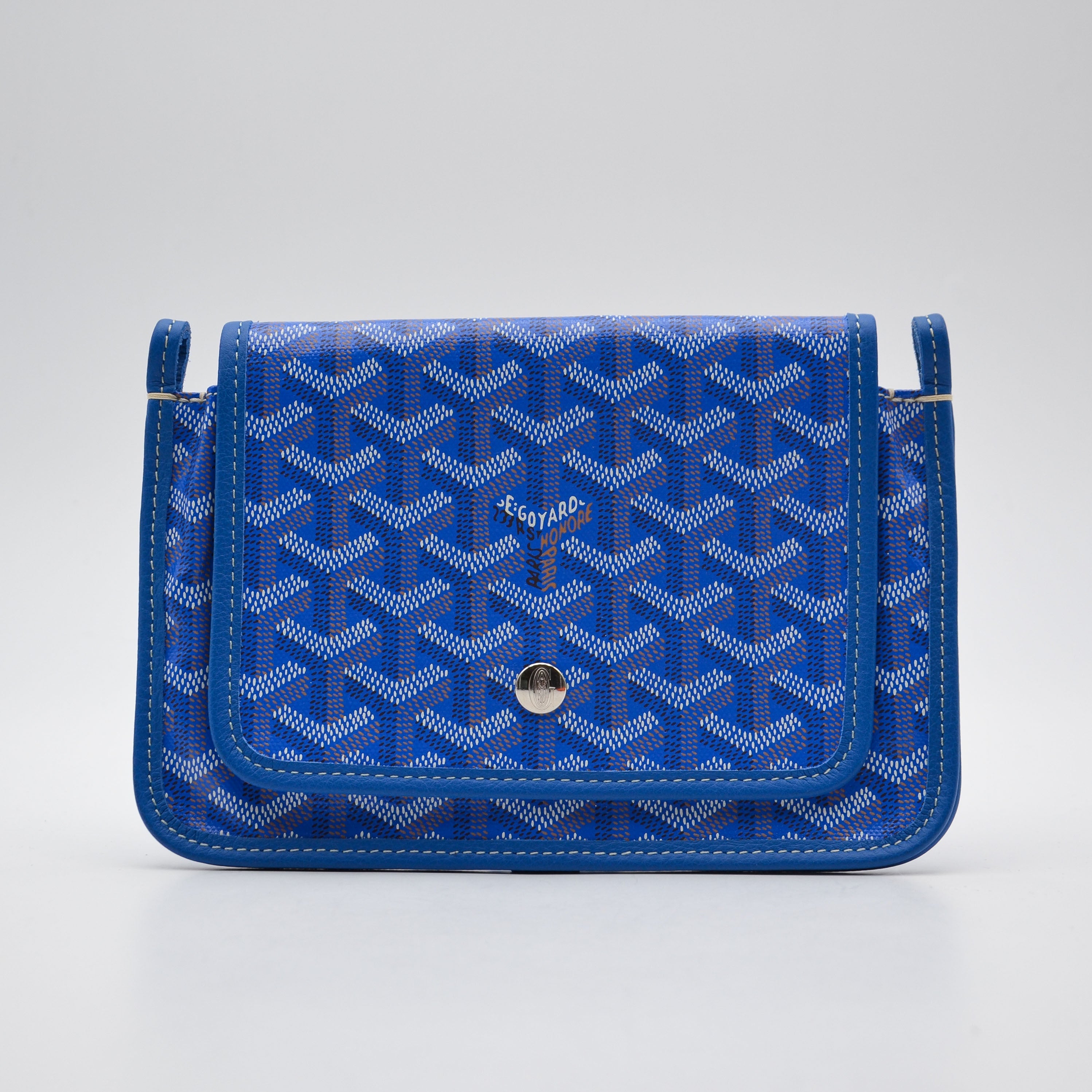 Goyard Plumet Pocket Wallet Goyardine Bleu Roi