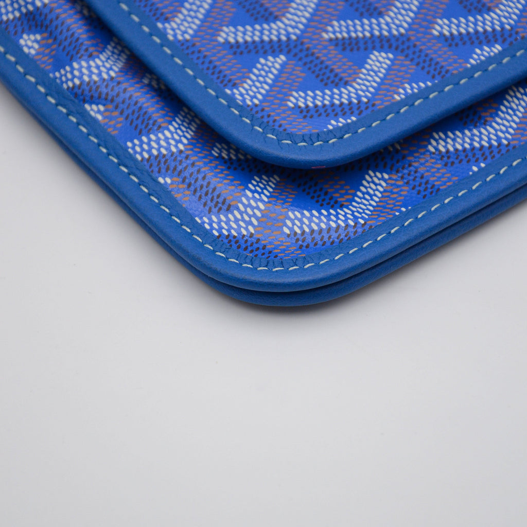 Goyard Plumet Pocket Wallet Goyardine Bleu Roi
