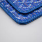Goyard Plumet Pocket Wallet Goyardine Bleu Roi