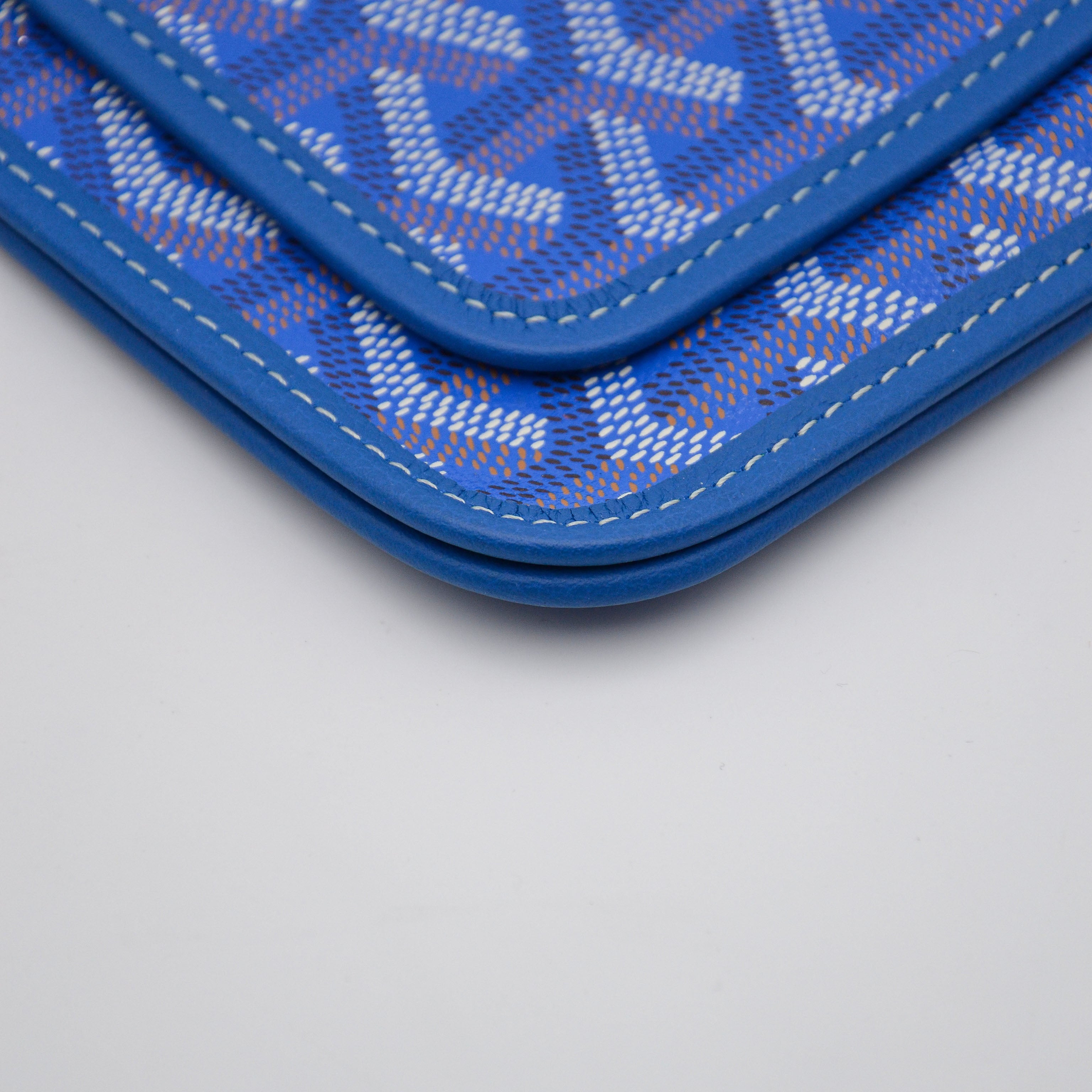 Goyard Plumet Pocket Wallet Goyardine Bleu Roi