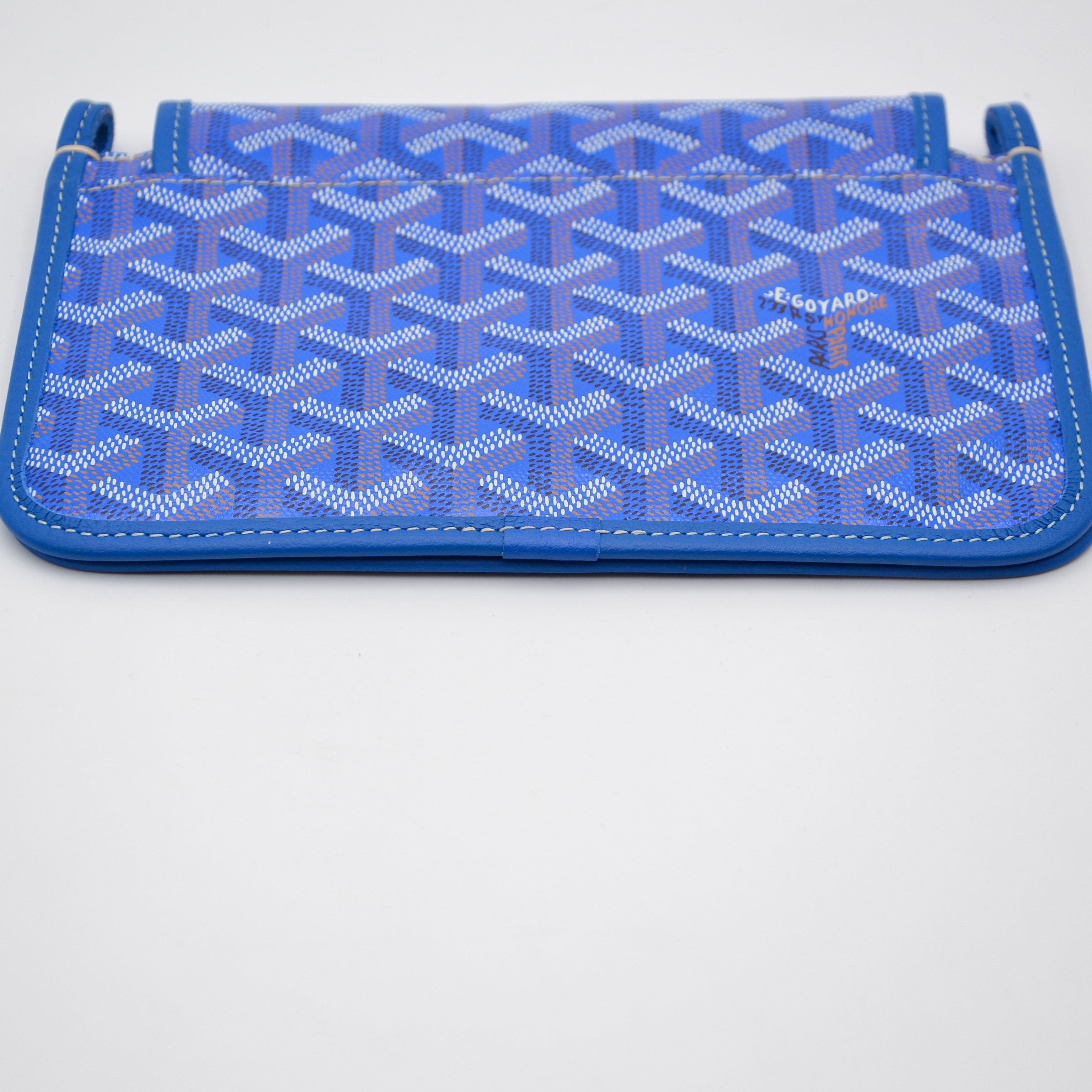 Goyard Plumet Pocket Wallet Goyardine Bleu Roi