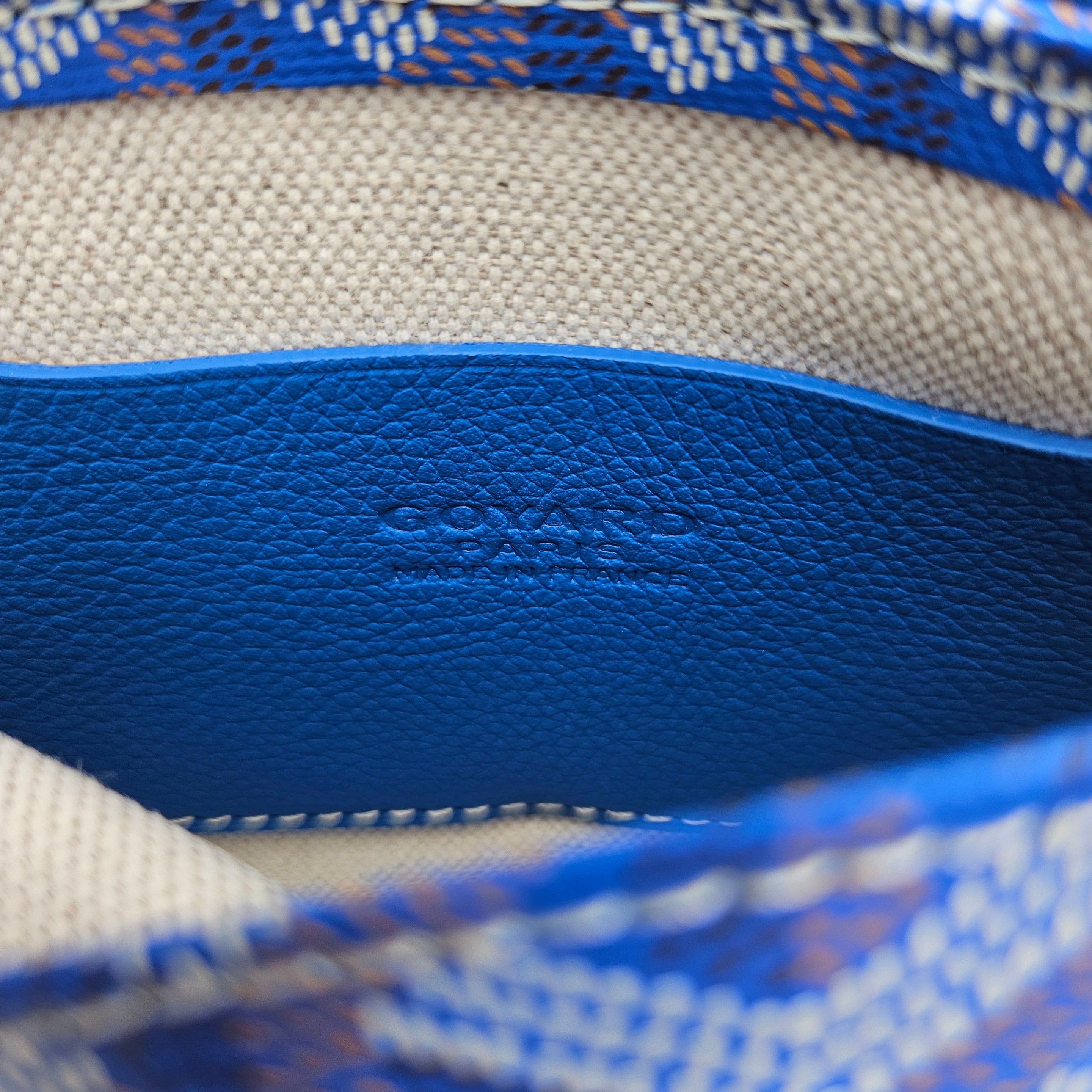 Goyard Plumet Pocket Wallet Goyardine Bleu Roi