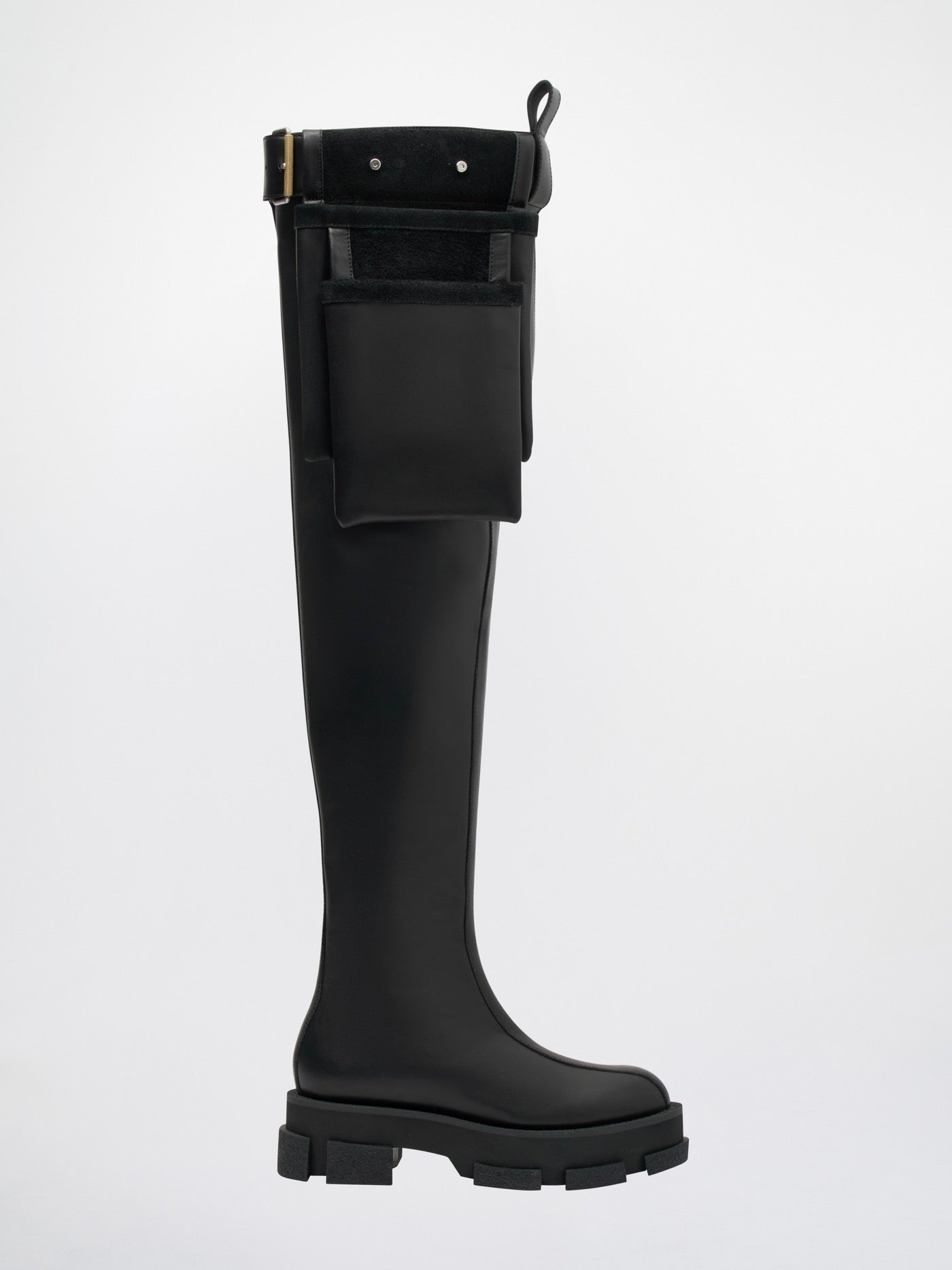Bottines Both X Dion Lee Gao Platform Thigh High W/ Toolbelt - Black