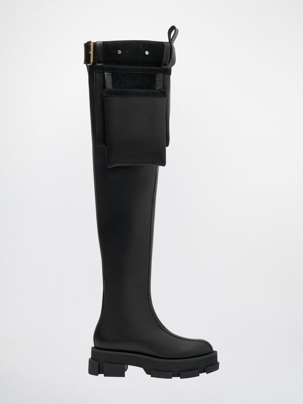 Bottines Both X Dion Lee Gao Platform Thigh High W/ Toolbelt - Black