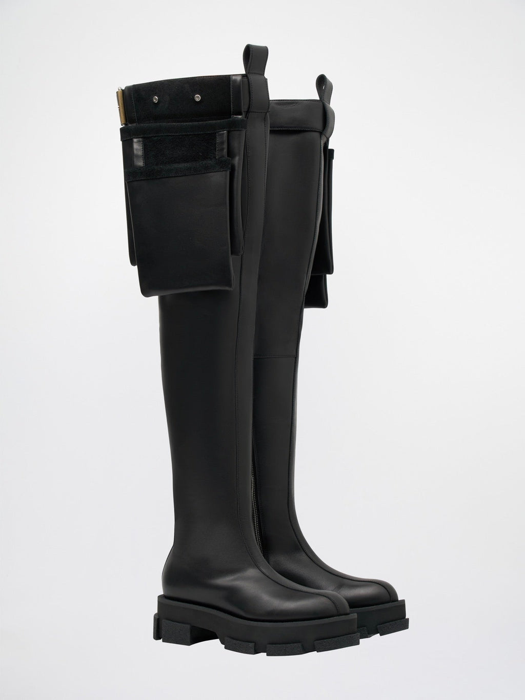 Bottines Both X Dion Lee Gao Platform Thigh High W/ Toolbelt - Black