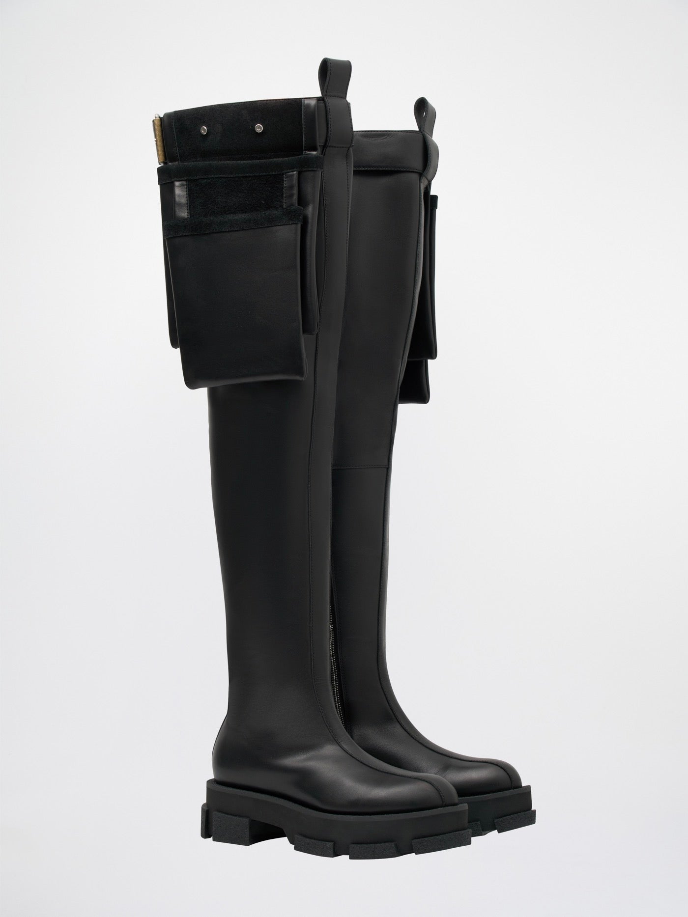 Bottines Both X Dion Lee Gao Platform Thigh High W/ Toolbelt - Black