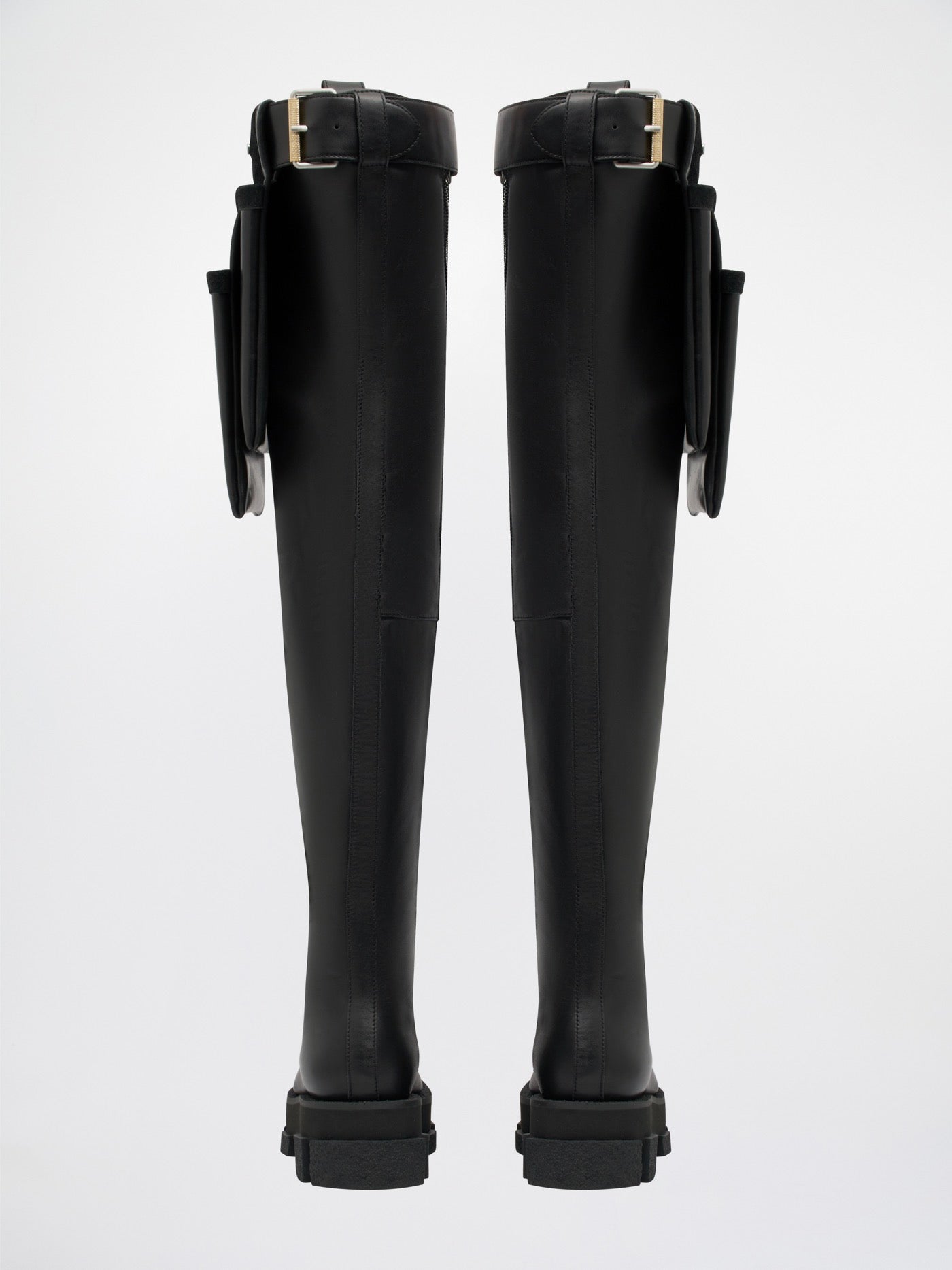 Bottines Both X Dion Lee Gao Platform Thigh High W/ Toolbelt - Black