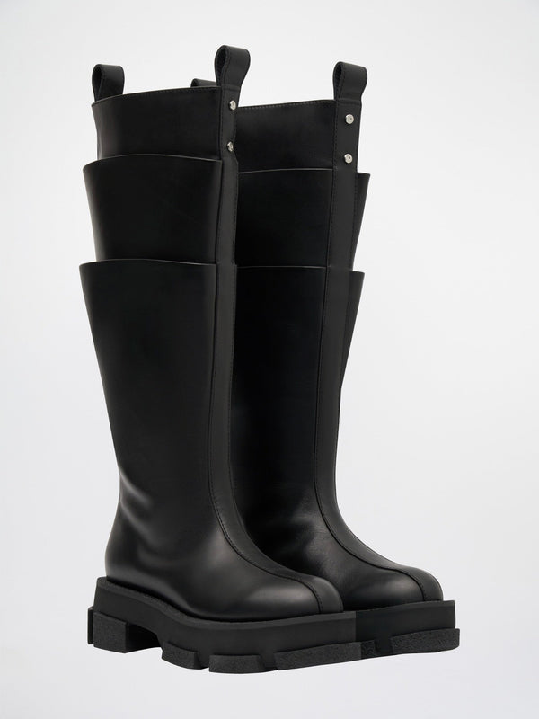 Bottines Both X Dion Lee Gao Platform Cargo Knee - Black