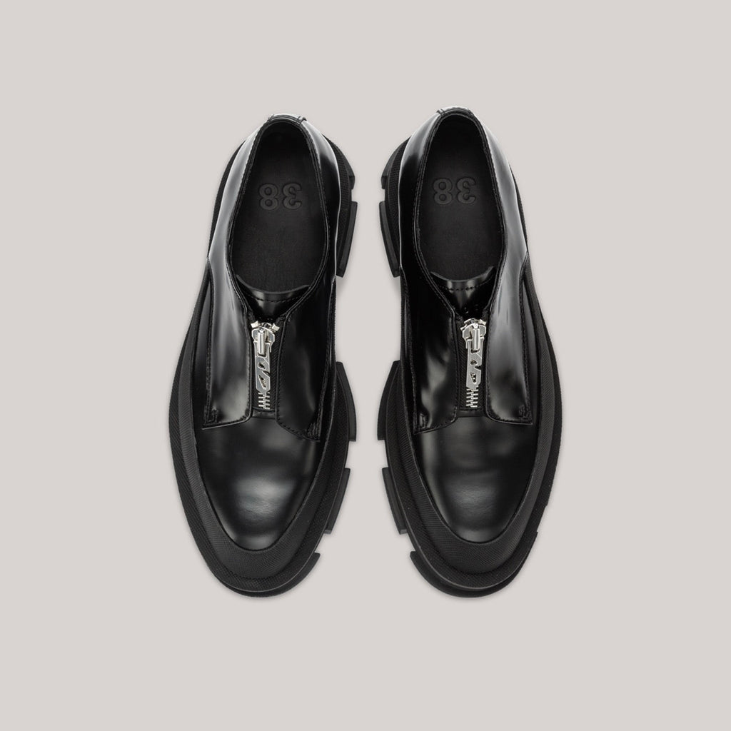 Derbies Gao Platform Zip - Black