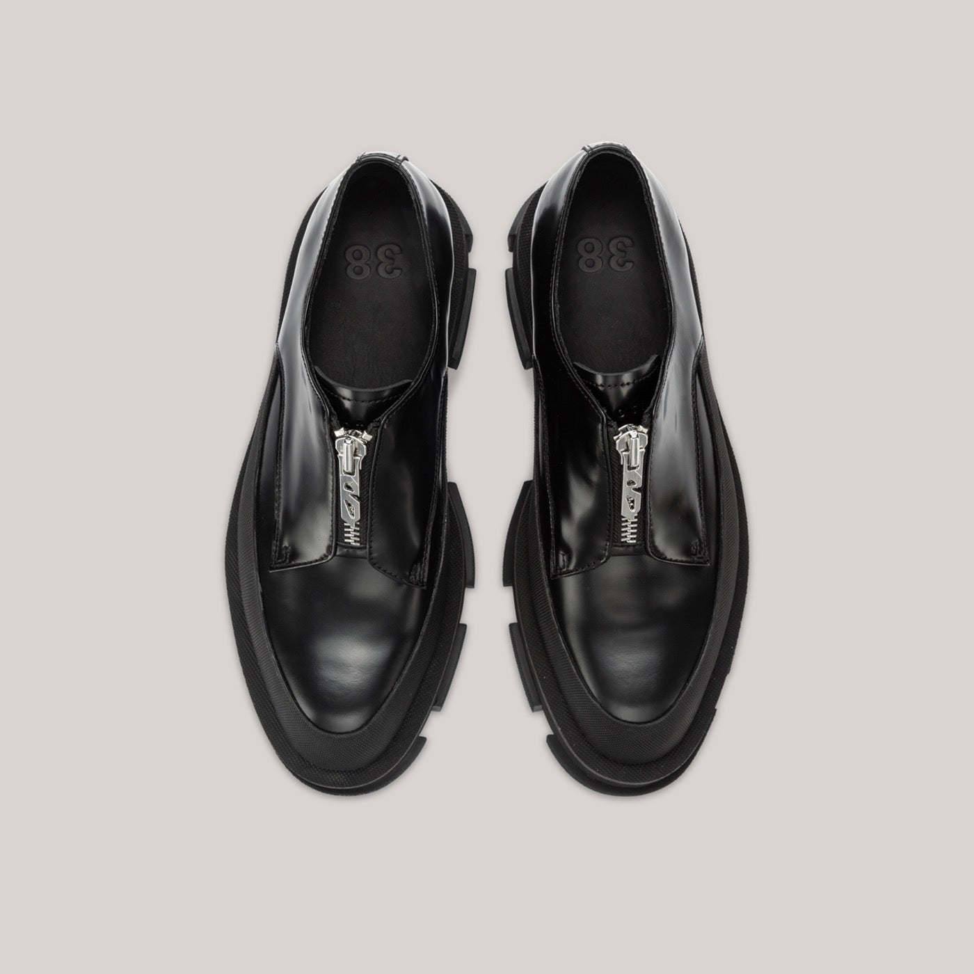 Derbies Gao Platform Zip - Black