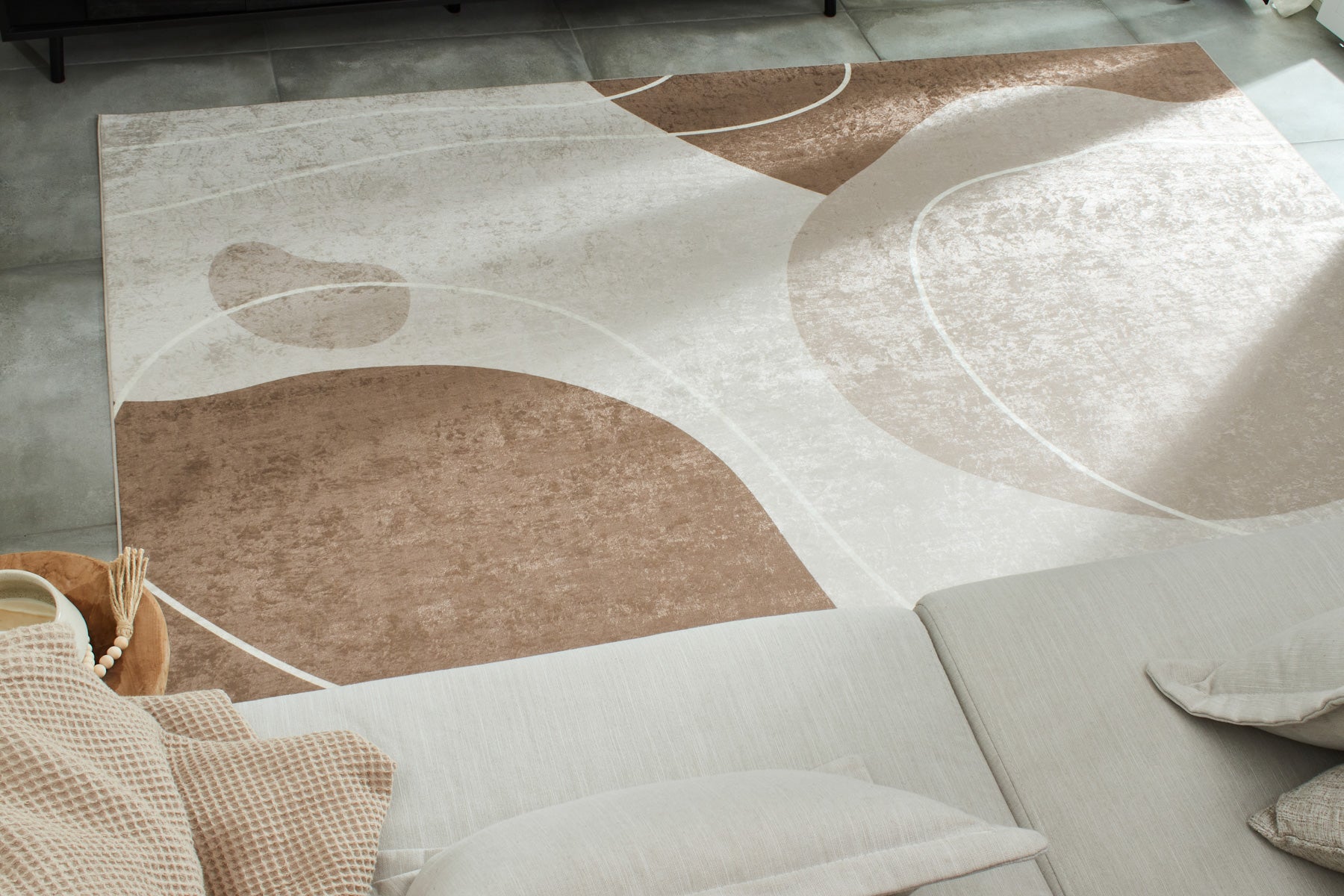 Grege - Tapis D'Intérieur - Polyester Imprimé - Beige