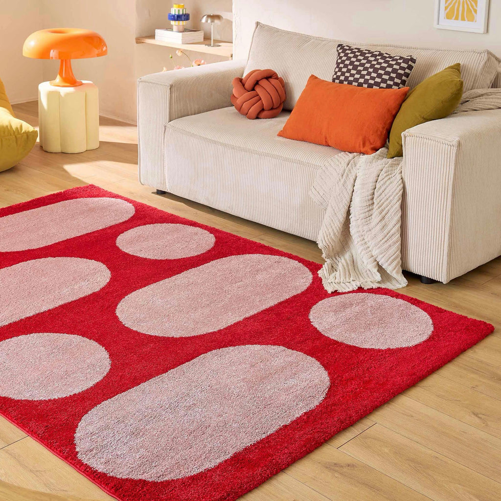 Groovy - Tapis D'Intérieur - Polypropylène - Rouge