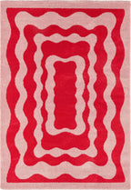 Groovy - Tapis D'Intérieur - Polypropylène - Rouge