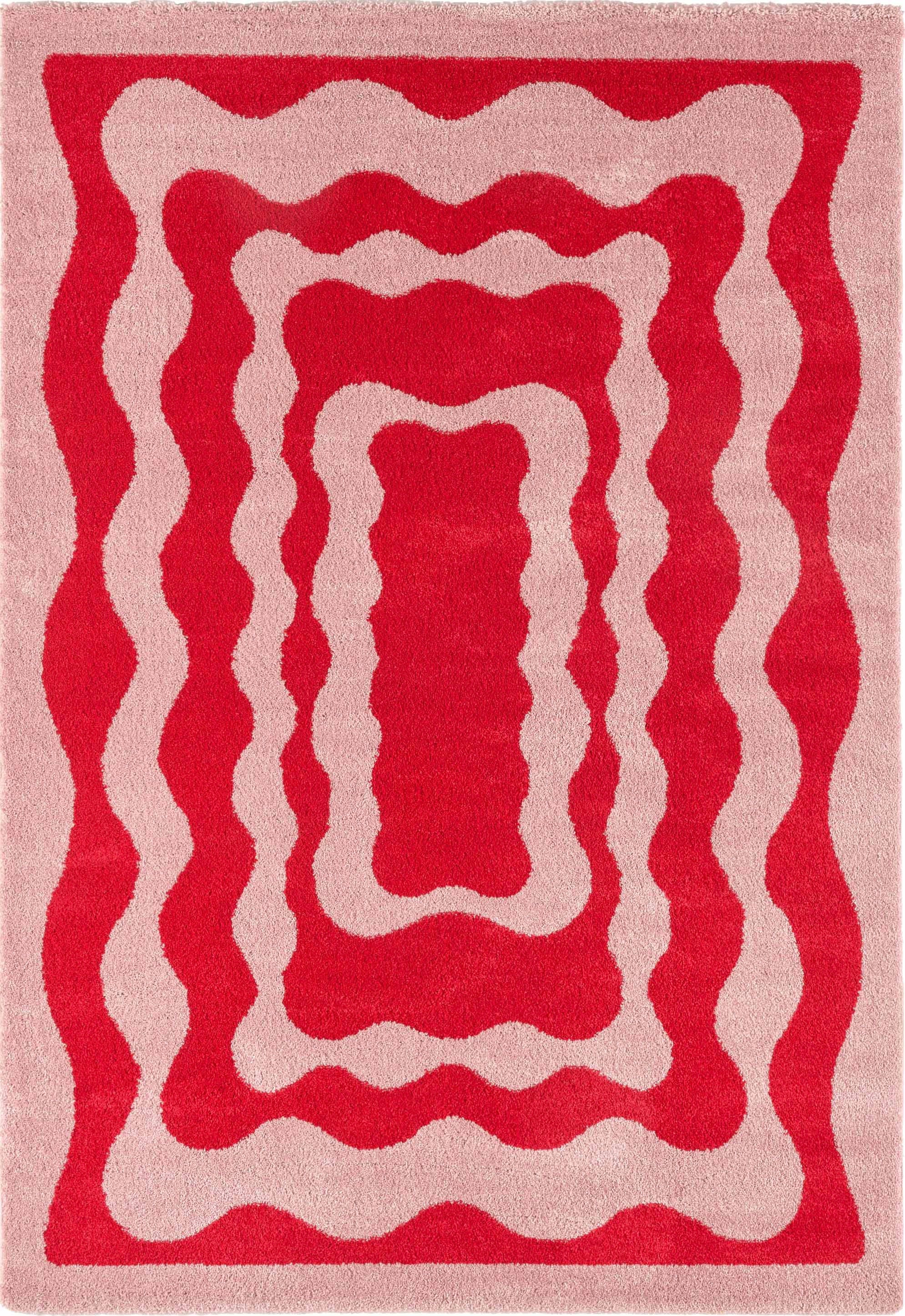 Groovy - Tapis D'Intérieur - Polypropylène - Rouge