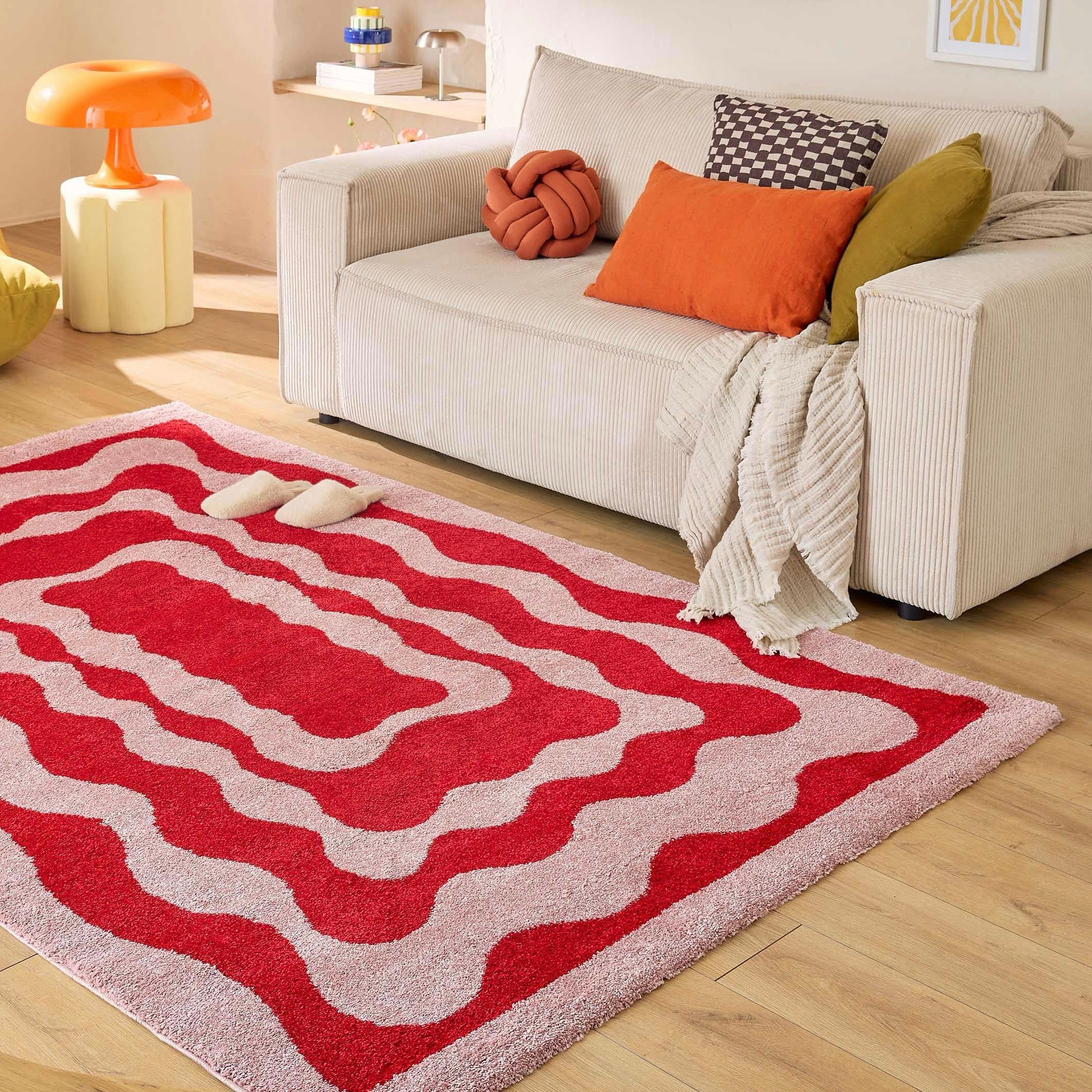 Groovy - Tapis D'Intérieur - Polypropylène - Rouge