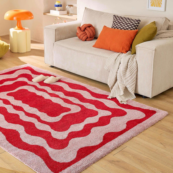 Groovy - Tapis D'Intérieur - Polypropylène - Rouge