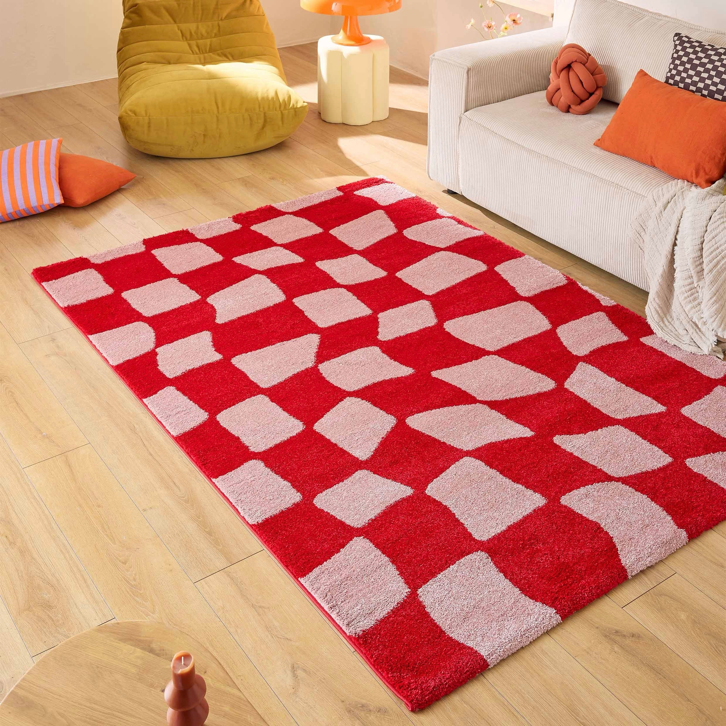 Groovy - Tapis D'Intérieur - Polypropylène - Rouge