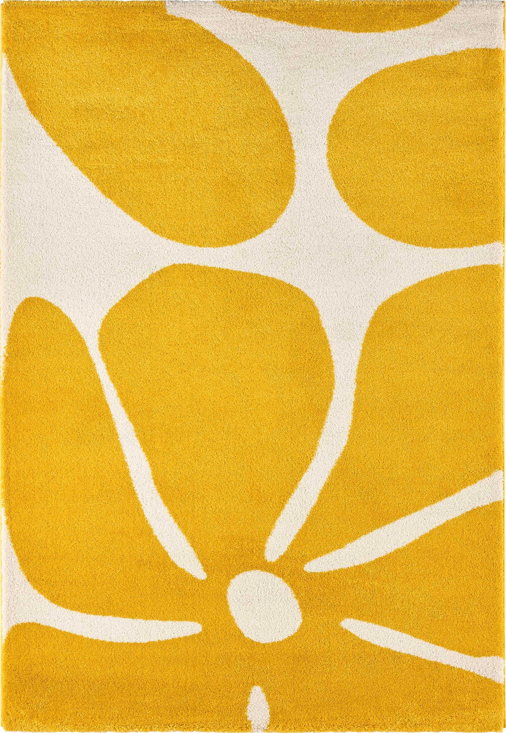 Groovy - Tapis D'Intérieur - Polypropylène - Jaune