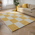 Groovy - Tapis D'Intérieur - Polypropylène - Jaune