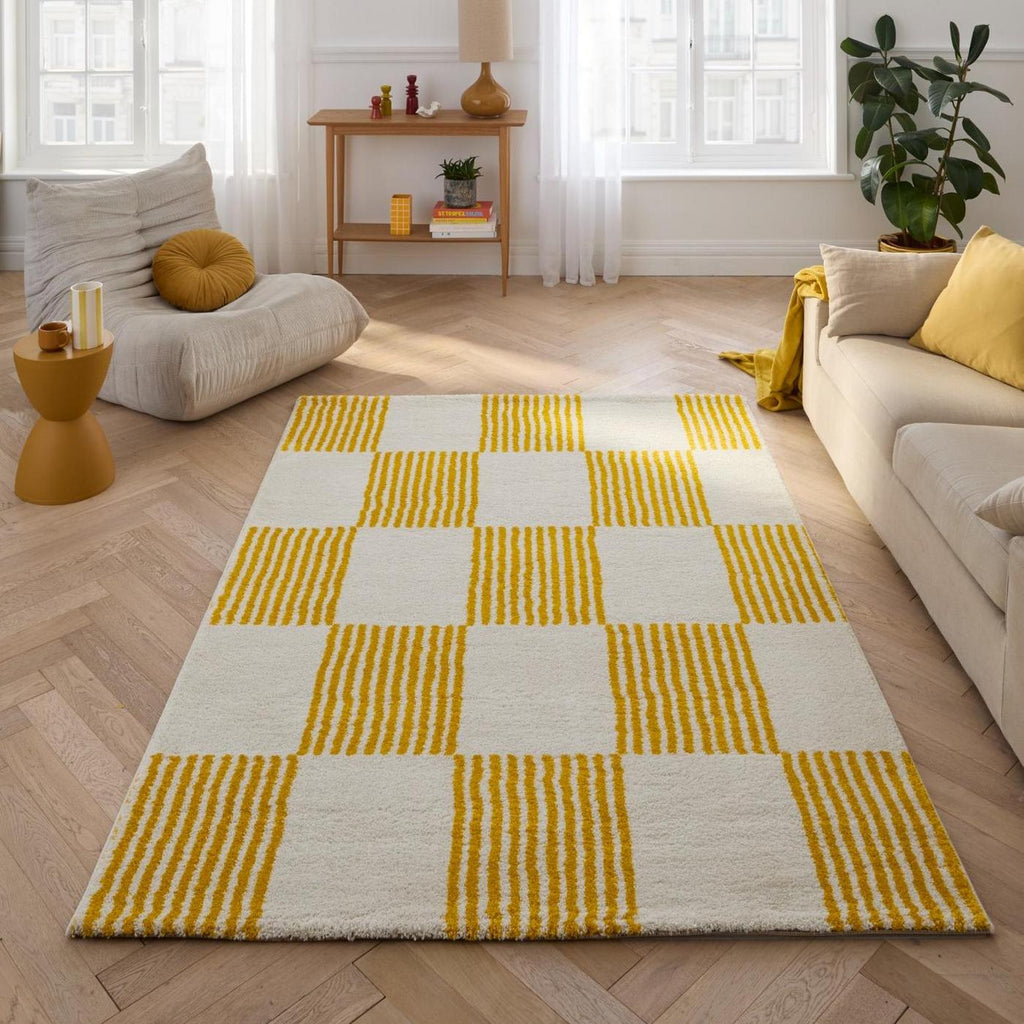 Groovy - Tapis D'Intérieur - Polypropylène - Jaune