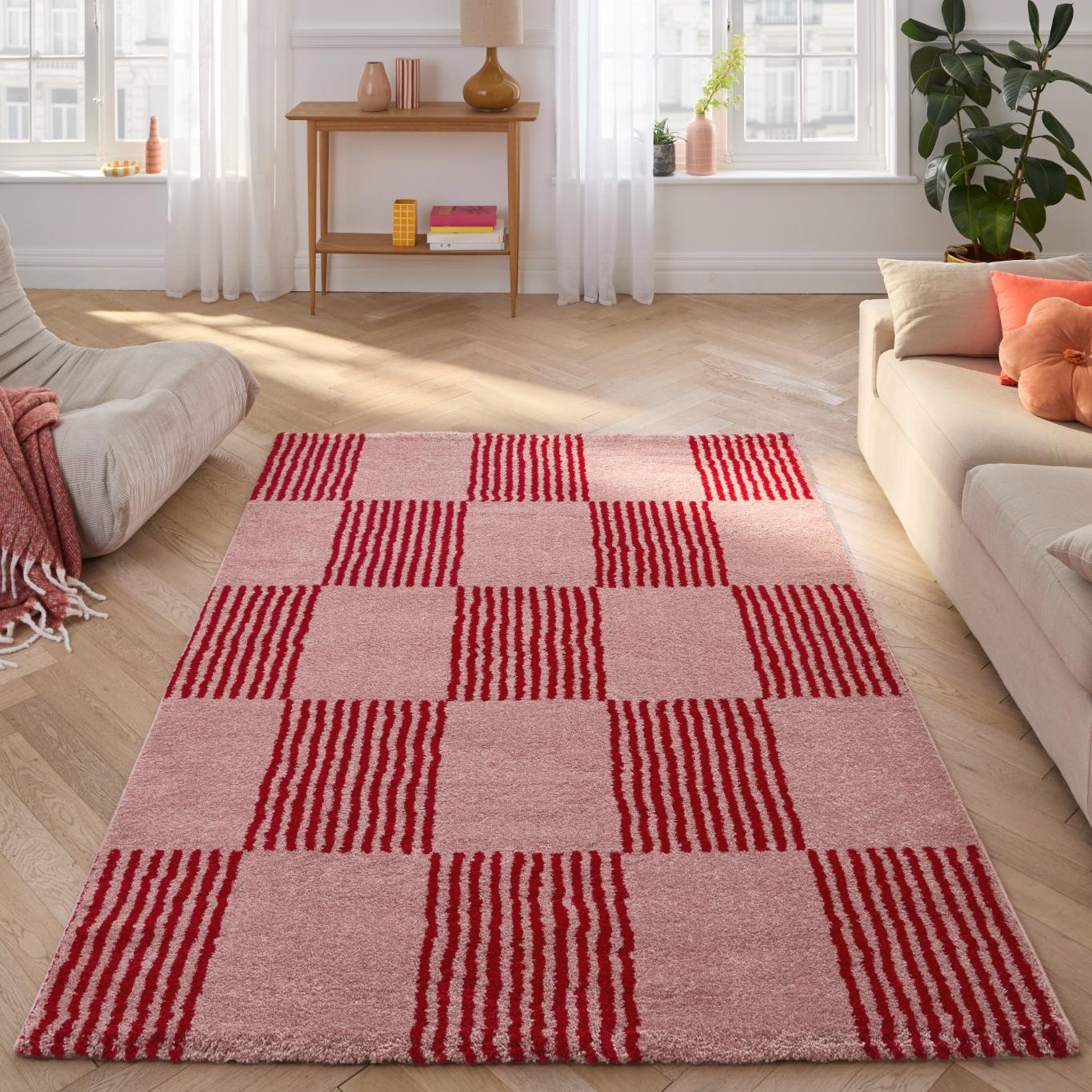 Groovy - Tapis D'Intérieur - Polypropylène - Rouge