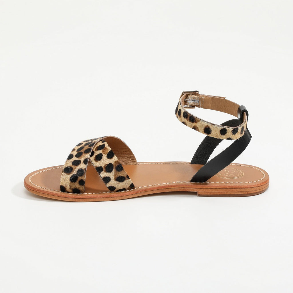Sandales Amapola - Noir & Léopard