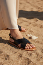 Sandales Rosedale - Croco Noir