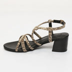 Sandales A Talons Hyams - Beige Serpent