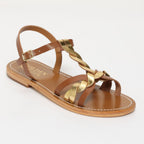 Sandales Kyseli - Camel & Foncé Doré