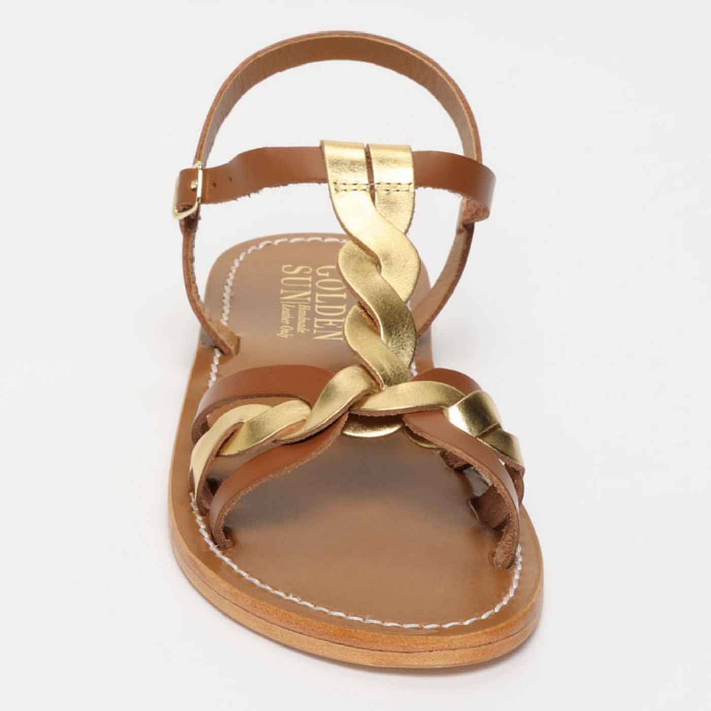 Sandales Kyseli - Camel & Foncé Doré