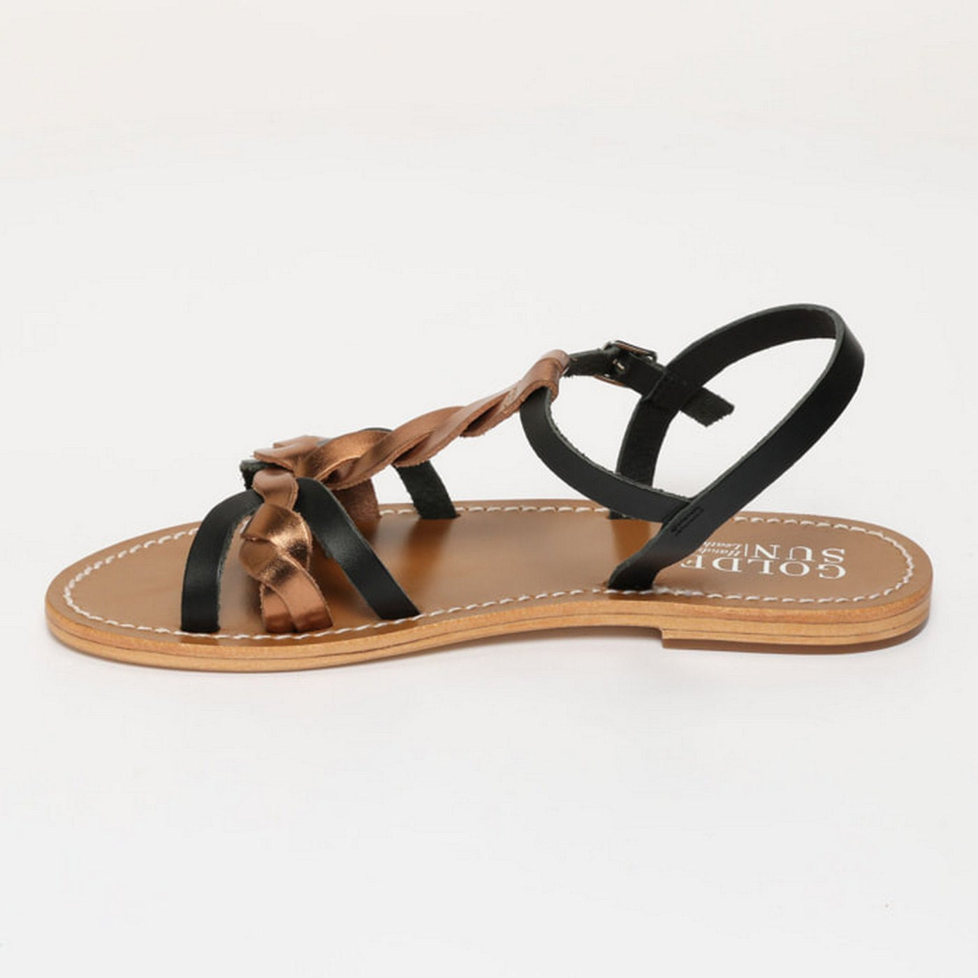 Sandales Kyseli - Noir+Bronze