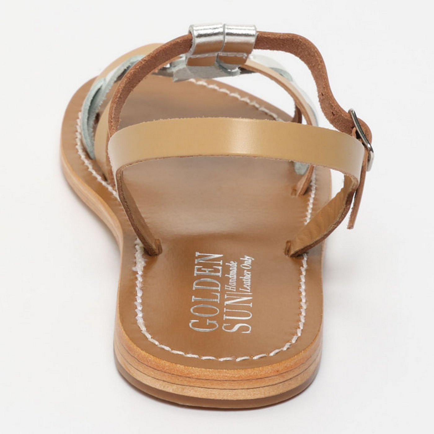 Sandales Kyseli - Sable & Argenté