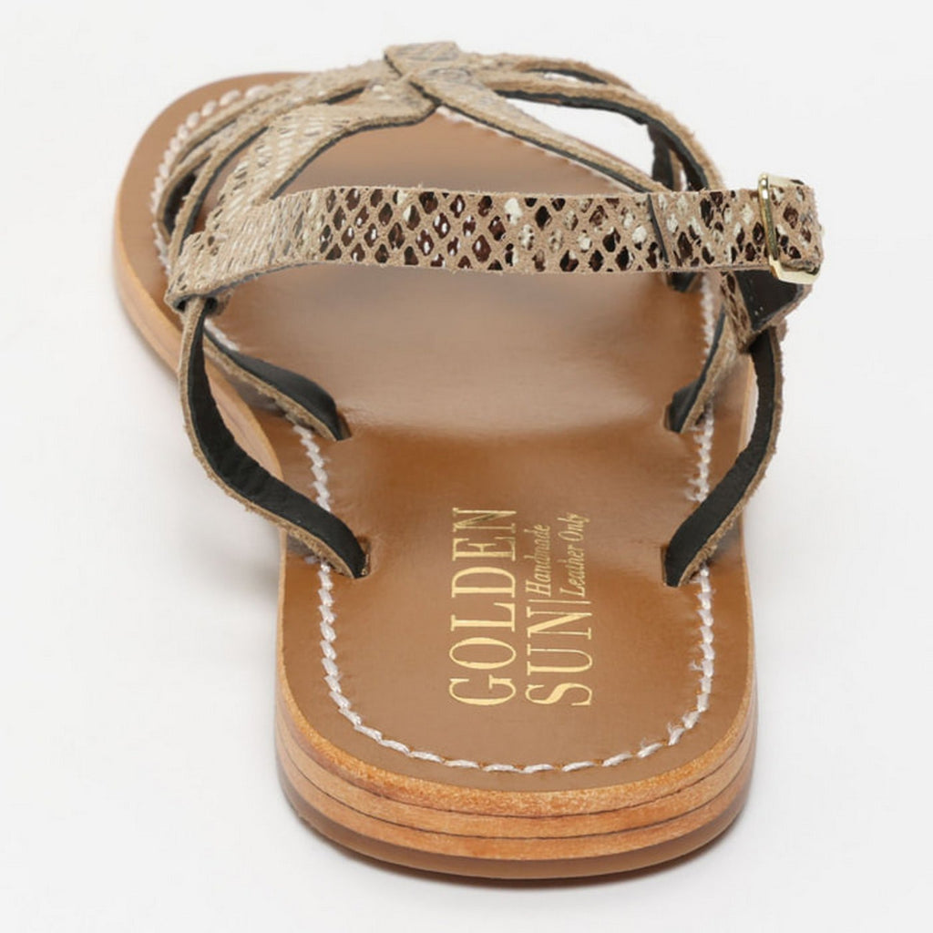 Sandales Bonaly - Beige Serpent